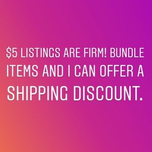🚨Due to Poshmark’s fees, $5 listings are FIRM!🚨